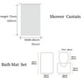 thumbnail image 2 of Bathroom Shower Curtain Sets Bath Mat Rug Carpets Set Toilet Lid Cover Floor Mats Bathroom Accessories, 2 of 7