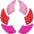 thumbnail image 6 of 3 Pairs Angel Wings Shoe Accessory Decorations Lace in Blue Green Red Fabric Lace Decoration Charm for Girl Women DIY Shoes Craft Skates Sneakers diy, 6 of 9