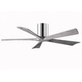 thumbnail image 6 of Irene-5H five-blade flush mount paddle fan in Gloss White finish with 52” solid walnut tone blades.&nbsp;, 6 of 7