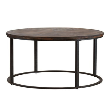 SEI Furniture Landsmill Reclaimed Wood Cocktail Table in Natural-Black