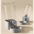 thumbnail image 4 of 520ml Automatic Pet Waterer for Cats & Dogs - Hanging/Free-Standing, Leak-Proof, Food-Grade, 75° Incline Ramp, Spiral Lock, Detachable Design, Gray (Drinking Version), 4 of 6