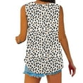 thumbnail image 6 of Summer Women Tank Tops Plus Size V-Neck Sleeveless Basic Leopard Print Pullover Blouse Shirt Casual Loose Fit Loungewear Going Out Tops For Women, 6 of 6