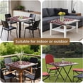 thumbnail image 5 of Red and Gray Floral Pattern Square Fitted Tablecloth with Elastic Edge,Square Table Cover,Washable Elastic Table Cover for Home Kitchen Party Decor 34"x34", 5 of 6