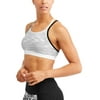 Athletic Works Womens Active Seamless Striped Sports Bra With Open Strappy Back