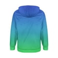 thumbnail image 3 of Zip Up Hoodies for Men Gradient Printed Sweatshirts Fleece Lined Hoodie Spring Fall Long Sleeve Tops Casual Hooded Pullover with Pockets Drawstring Hoody Outwear for Sports Running, 3 of 4