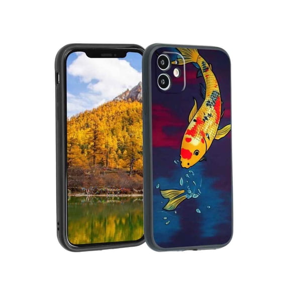Compatible with iPhone 11 Phone Case, Koi-Fish-40 Case Silicone Protective for Teen Girl Boy Case for iPhone 11