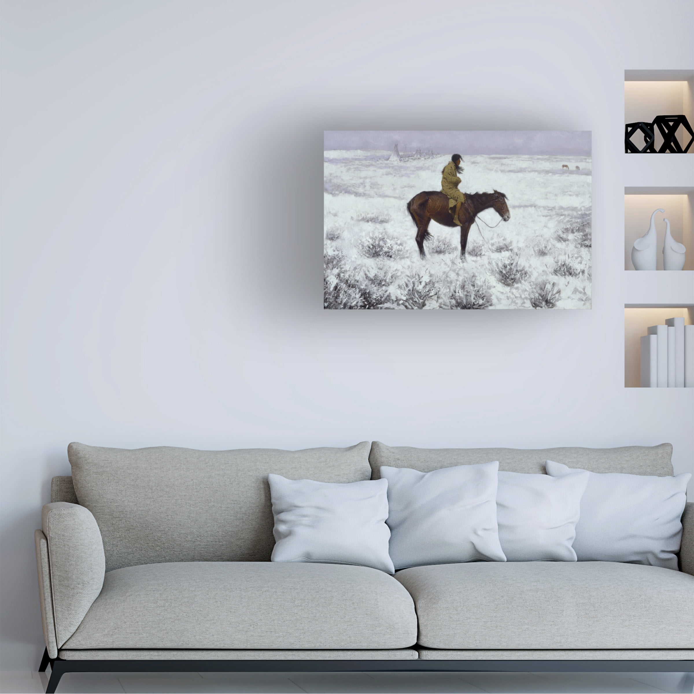 Frederic Remington 'The Herd Boy' Canvas Art