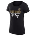 thumbnail image 2 of Women's G-III 4Her by Carl Banks Black Vegas Golden Knights Super-Slim Fit Lightweight Team Sport T-Shirt, 2 of 3