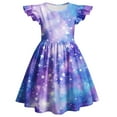 thumbnail image 4 of Girls Fashion Dresses Girl Dresses Size 6-7 Girls Summer Dresses Floral Print Casual Sleeveless Dress for Toddler Kids Age 3 10 Playground School Outdoor Daily Wear Comfortable Breathable Outfit, 4 of 4