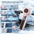 thumbnail image 6 of Hangfan portable spray handheld fan [19H maximum cooling time], 3000mAh USB rechargeable spray fan, 100 gear adjustable, mini fan, suitable for travel/shopping/makeup - summer female gift-Pink, 6 of 8
