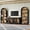 Black, variant on DTTRA 3-Piece TV Stand Set with 2 Arched Bookshelves for TVs up to 70", Black & Natural
