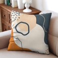 thumbnail image 4 of Artistic Navy Blue Burnt Orange Boho Throw Pillow Covers 20x20 inch, Abstract Mid Century Modern Aesthetic, Set of 2, Ideal Geometric Minimalist Decor for Couch, Bed, Home Decor, 4 of 7