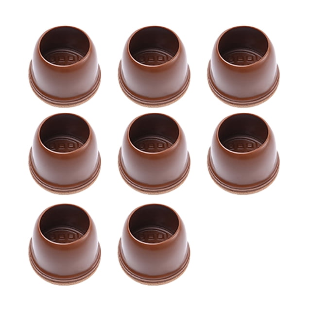 Graflsoa "Quiet & Durable Chair Leg Protectors - Brown Round Furniture Pads, Noise-Free Movement, TPE Material, 8PCS Set for Home & Office Use"