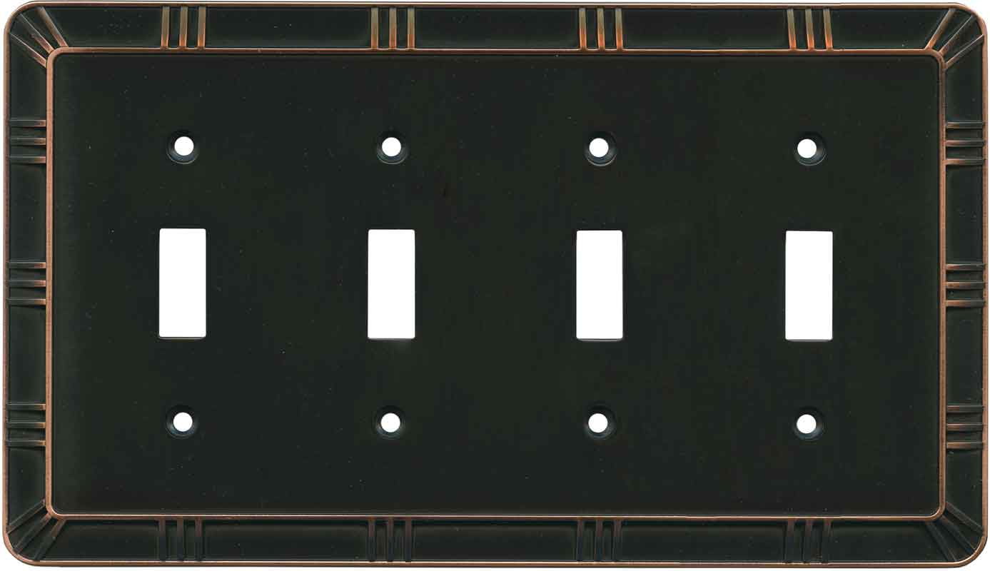 Liberty Hardware Gatsby Bronze w Copper Highlights 4 Toggle Light