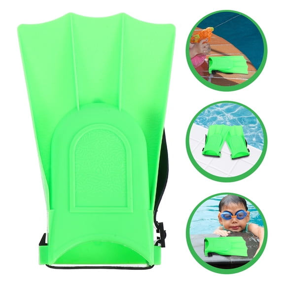 TAILTOSS Adjustable Green Snorkeling Fins for Diving with Soft Comfortable Straps