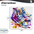 thumbnail image 4 of Stupell Industries Modern High Top Sneakers Splash Canvas Art, 17 x 17, by Creative Studio, 4 of 8