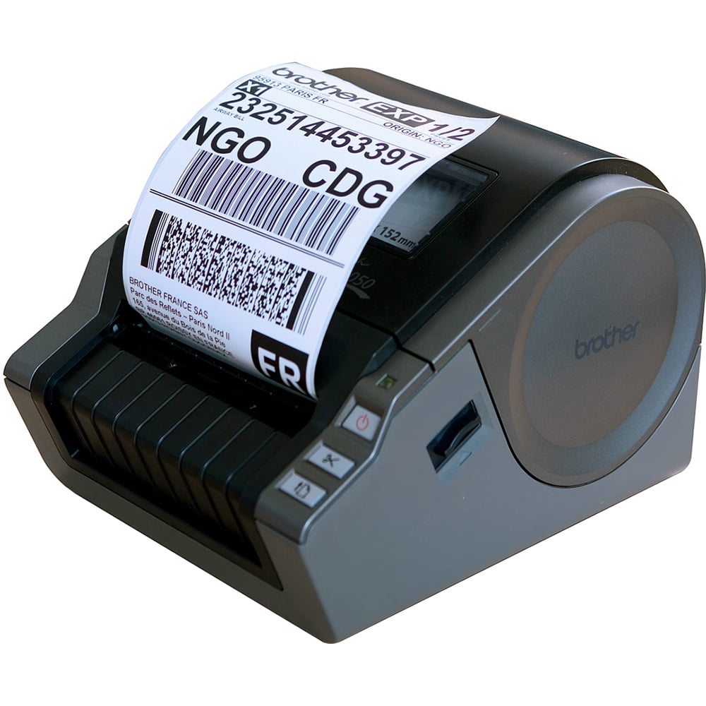 Brother QL1050 Wide Format PC Label Printer, 69 Labels/Min, 63/5"w x
