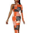 thumbnail image 1 of Vibrant Color Block Maxi Dress One Shoulder Abstract Geometric Aesthetic Bodycon Dresses Summer Dress Woman Pattern Vestido, 1 of 5