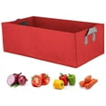 thumbnail image 2 of ERDOUY 5 Pack Large Fabric Raised Garden Bed,Square Garden Flower Grow Bag Vegetable Planting Bag Planter Pot for Plants,Flowers,Vegetables (Red), 2 of 4