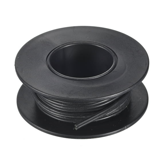 Uxcell 30AWG Silicone Ribbon Cable 2Pin 30 Gauge Flat Cable Flexible Silicone Wire 3m/9.8ft Black Tinned Copper Wire