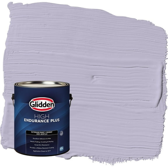 Glidden HEP Wild Lilac / Purple Flat Exterior Paint with Primer, 1 Gallon