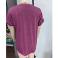 thumbnail image 1 of Camisa de color liso de manga corta, blusa con cuello en V y botones Camisa de cuello en V de manga corta Blusa de manga corta Resultados impresionantes, 1 of 3