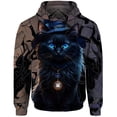 thumbnail image 4 of Sudadera con capucha con estampado 3D de cuervo, esqueleto, ballena y gato para hombre, patrón de demonio, manga larga, informal, cómoda, holgada, 4 of 4