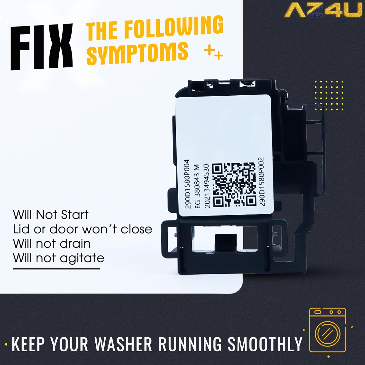 Fit For GE WH01X27954 290D1580P004 EG-380843M WH08X31577 Washer 