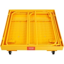 Heavy-Duty Forklift Work Platform, 1200 lbs Load, Lockable Swivel Casters & Safety Chain - for Warehouse & Industrial Use