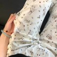 thumbnail image 1 of Pantalones de Pijama de algodón de nube sueltos, cómodos pantalones para caminar en casa, primavera, novedad de verano, ropa de dormir de estilo, pantalones largos peinados suaves, 1 of 5