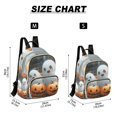 thumbnail image 3 of JIALIOU Mini Backpack Purse for Women Quilted Casual Daypack Small Travel Shoulder Bag, Cute Ghosts Play with Pumpkin, 3 of 7