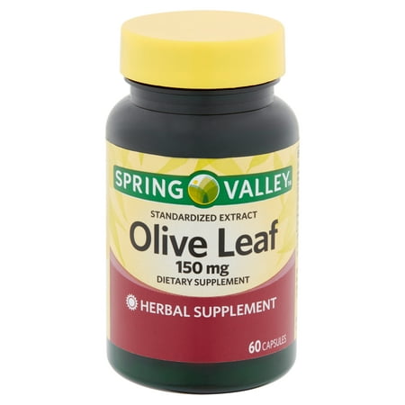 Spring Valley Standardized Extract Olive Leaf Capsules, 150 mg, 60 (Best Olive Leaf Extract For Herpes)