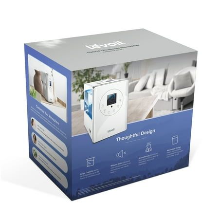 Levoit - Aerapy Hybrid 1.6 Gal Ultrasonic Humidifier - White