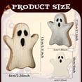 thumbnail image 2 of 3PCS Halloween Rustic Wooden Ghost Signs Cute Pink and White Spooky Farmhouse Tiered Tray Decorations Autumn Tabletop Home Ornaments Gift Set, 2 of 8