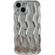 thumbnail image 1 of Caseative Patrón de ondulación de agua Marco de onda rizada suave compatible con funda para iPhone (blanco, iPhone 13 Pro Max), 1 of 4