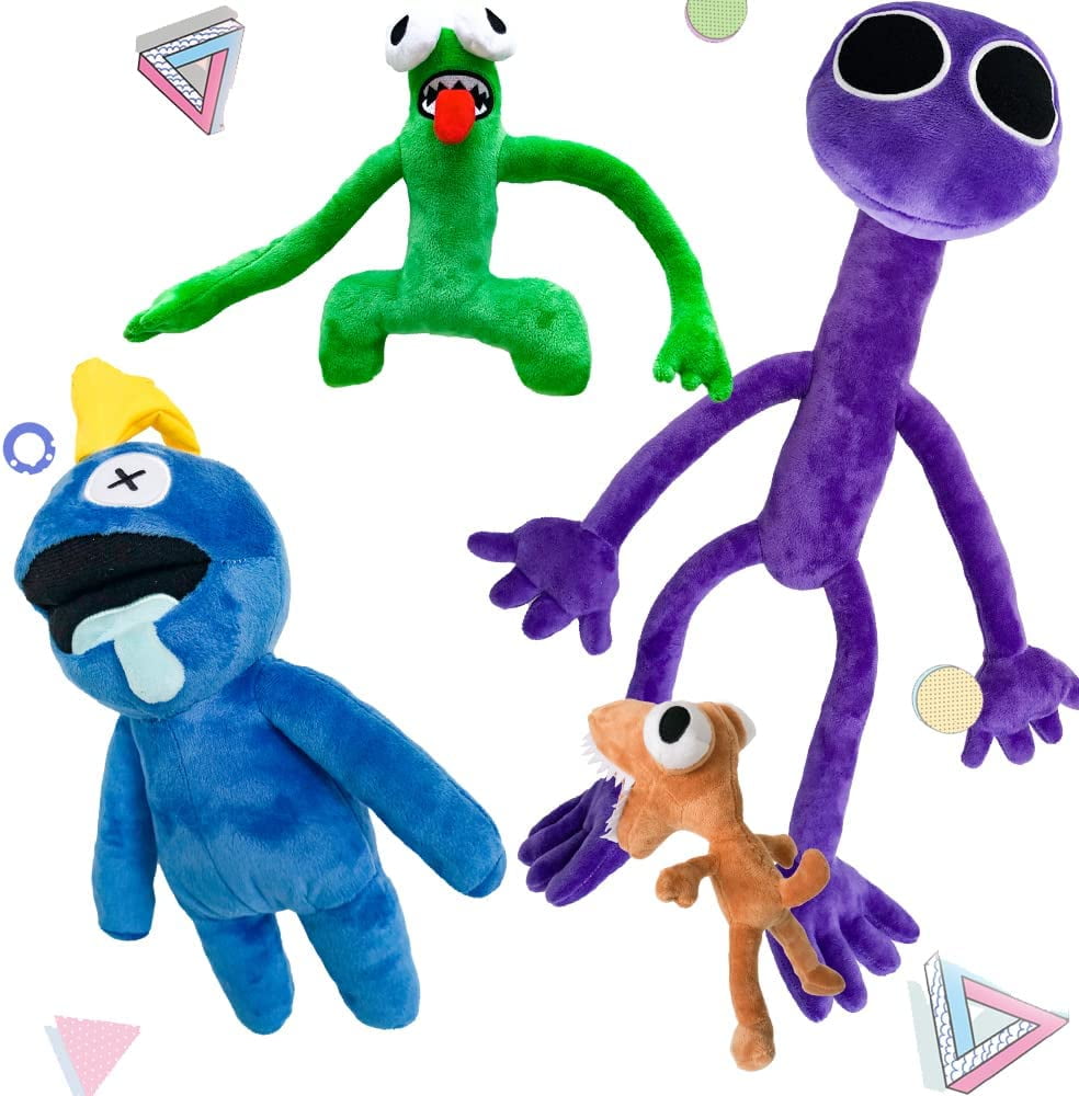 FOAUUH Rainbow Friends Plush,12 2 Pack Green,Purple,Rainbow  Friends,Toys/Kids Gift