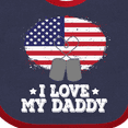 thumbnail image 4 of Inktastic I Love My Daddy Military Son Daughter Boys or Girls Baby Bib, 4 of 4