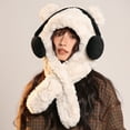 thumbnail image 5 of JZROCKER Bear Pattern Hat Soft Plush Hat Thicken Female Hat Versatiles Stylish Hat, 5 of 16