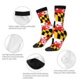 thumbnail image 4 of Womens Funny Socks Flag Of Maryland Pattern Printed Patterned Socks Novelty Socks, 4 of 7
