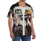 thumbnail image 2 of Fotbe Retro American Eagle A Camisa Estampada de Manga Corta para Hombre, Casual de Verano, Estilo Playero, Sin Arrugas-Medium, 2 of 5