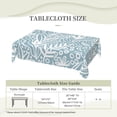 thumbnail image 6 of XMXT Polyester Rectangle Tablecloth, Blue Floral Pattern Waterproof Table Cloth Home Dinner Decor Table Cover for Holiday Party, 54 x 72 inches, 6 of 9