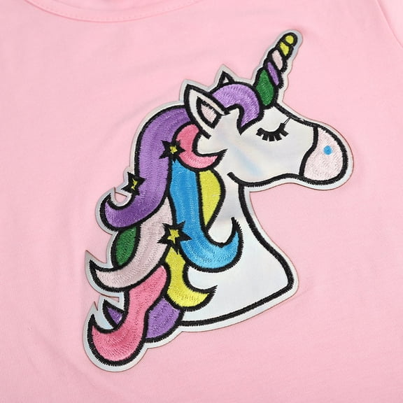 Wenchoice Pink Unicorn Short Sleeve Shirt 1 Girl'S Xl(7Y-8Y)