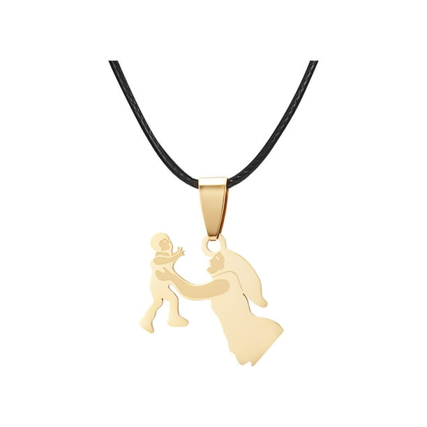 Collar para mujer, joyería para mujer, joyería para mujer, colgante con incrustaciones de madre, collar bicolor en forma de corazón, joyería de moda, paño de cocina