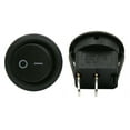 thumbnail image 2 of 90 PACK 6A 250V 10A 125V SPST ON/OFF 2 POSITION MINI ROUND ROCKER SWITCH 12V, 2 of 3