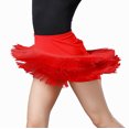 thumbnail image 3 of YM YOUMU Girls Mini Layered Tassel Latin Dance Skirt Fringe Dancewear for Ballroom Salsa Practice, 3 of 4