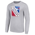 thumbnail image 2 of Men's Starter Heather Gray New York Rangers Shield Long Sleeve Graphic T-Shirt, 2 of 3