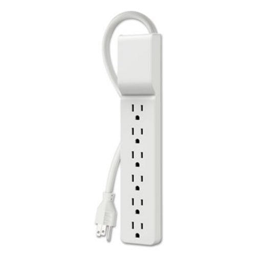 4 New Belkin 6 Outlet Surge Protector 720 Joules Plug Switch with 4ft Cord White 
