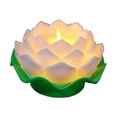 thumbnail image 3 of Simulación Creativa Lotus Night Light Lámparas Mesa Románticas Buda () Blanco, 3 of 4