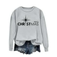 thumbnail image 5 of Merry Christmas Sweatshirts for Women Holiday Sweater Graphic Oversize Crew Neck Long Sleeve Pullover, 5 of 5