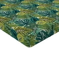 thumbnail image 2 of Ambesonne Leaves Fitted Sheet 2 Pcs Set, Rainforest Palm and Monstera, Twin XL, Olive Green Dark Teal, 2 of 3
